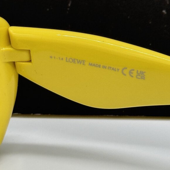 NEW LOEWE LW40117I 39A WOMEN SUNGLASSES YELLOW SQUARE LOEWE EYEWEAR - Picture 11 of 13